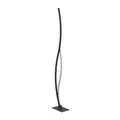 EGLO LED Stehlampe Grisolia, Design Lampe Wohnzimmer, Standleuchte geschwungen, Wohnzimmerlampe aus Metall in Schwarz, warmweiß, 129 cm
