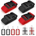 Koffergurte 4 Stück, Verstellbare Kofferband mit Adressschild, 2 Farben Kreuzgurt Kofferbänder für Koffer Markierung, Reisezubehör Gepäckgurt Luggage Strap zum Sicheren Verschließen(2 Rot + 2 Schwarz)