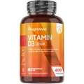 Vitamin D3 2000IU - 400 Tabletten - Kalzium für Knochen, Muskeln & Immunsystem