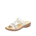 Rieker Frühjahr/Sommer, Damen Pantoletten, Weiß (Ice 80), 41 EU (7.5 UK)