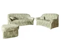 Polstergarnitur DOMO COLLECTION "Bahia zeitlos & elegantes Sofa, bequem", grün, Luxus-Microfaser, Belastbarkeitmaximal 100 kg,Inklusive Federkern, Sitzmöbel-Sets, Polstergarnitur, Microfaser, natur