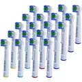 20 x Ersatzbürsten Aufsteckbürsten für Oral B Precision Clean Zahnbürsten - Weiß