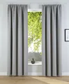 Otto Home Verdunkelungsvorhang "Solana, Gardinen mit Kräuselband, Vorhänge, Wohnzimmer, modern" Gr. 4, grau (hellgrau), 245cm, Kräuselband, 140cm