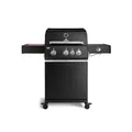 BURNHARD® Gasgrill 3-Brenner 2x Edelstahl-Stabbrenner à 3,75 kW, 1x Infrarot-Keramikbrenner à 3,75 kW, Seitenkochfeld, Edelstahlrost, Piezo-Zündung – FRED Deluxe