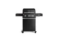 BURNHARD® Gasgrill 3-Brenner 2x Edelstahl-Stabbrenner à 3,75 kW, 1x Infrarot-Keramikbrenner à 3,75 kW, Seitenkochfeld, Edelstahlrost, Piezo-Zündung – FRED Deluxe