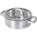 Am Cook Kochtopf, Edelstahl, Metall, 3,0 L, 9 cm, Messskala, Abgießfunktion, Griffe werden nicht heiß, leichte Reinigung,mit Dampfablass, Kochen, Töpfe, Kochtöpfe