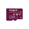 Integral Momentum I 128 GB microSDXC-Karte – bis 210 MB/s lesen, 180 MB/s schreiben, V30, U3, A2 – 4K/5K UHD für GoPro, DJI-Drohnen, Action- & 360°-Kameras – wasserdicht, stoßfest, robust