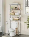 SONGMICS Toilettenregal, Badezimmerregal, verstellbare Ablagen, STB013G01