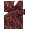 ESTELLA Bettwäsche Lino 155 x 220 cm Satin Rot Bordeaux