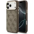 CG MOBILE Guess 4G PU Classic Logo kompatibel mit MagSafe Hülle für iPhone 17 Pro Max (Braun)