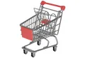 CEPEWA Spiel-Einkaufswagen Miniatur Einkaufswagen 9,5x14x12cm Eisen silber rot Handwagen