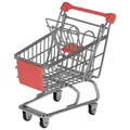 Miniatur Einkaufswagen 9,5x14x12 Silber Mini Supermarkt-Handwagen Spielzeug Deko