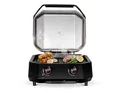 cozze - Premium Gasgrill mit 5,0 kW Leistung und Auto-Ignition - 510x390 mm Grillfläche, Inklusive Regulator und Thermometer, Schwarz/Edelstahl