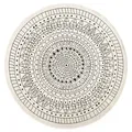 Hanse Home Outdoorteppich Twin, Creme, Schwarz, Kunststoff, Mandala, rund, Oeko-Tex® Standard 100, für Fußbodenheizung geeignet, beidseitig verwendbar, in verschiedenen Größen erhältlich, wasserabweisend, lichtunempfindlich, pflegeleicht, strapazierfähig, Teppiche & Böden, Teppiche, Outdoorteppiche