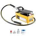 VEVOR 10.000 PSI Lufthydraulikpumpe, 1,6 L Öltank, NPT 3/8 Zoll Ölauslass, NPT 1/4 Zoll Einlass, Luftbetätigte Fußpumpe mit Aluminiumgehäuse, für Autoreparaturrahmenmaschine & Hydraulikpresse