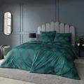 Estella Mako-Satin Bettwäsche 135x200 Asra Blautanne Fächer 7934-581