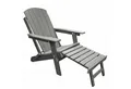 osoltus Gartenlounge-Sessel osoltus Canadian Deckchair Adirondack Stuhl incl. Fußhocker HDPE Grau