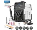 STAHLWERK Inverterschweißgerät AC/DC WIG 200 Puls ST WIG-Schweißgerät 200 Ampere mit Alu-Funktion, 10 - 200 A, Packung}, 7-tlg., Einzelgerät, Kombi Schweißgerät mit 200 Ampere
