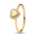 Pandora Damenring Herz Goldfarben 163801C01-60 Ringgröße 60/19,1
