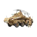TAMIYA 300035297 - 1:35 WWII Deutsche Sonderkraftfahrzeug 232 SpPz Afrika (2), Braun, Schwarz