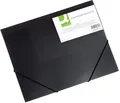 Connect Fächermappe Eckspanner A4 PP mit Einschlagklappen schwarz