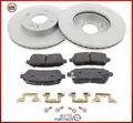 Bremsensatz Bremsscheiben beschichtet Carbon Bremsbeläge vorne für Ford Fiesta 6