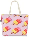 VOID Strandtasche (1-tlg), Sommer Eis Muster Beach Bag Wassereis Eiscreme Italien Baden Kinder S