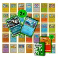 50 Verschiedene Pokemon Karten Set Deutsch - 50 Stück Karten Set - 2 Holo Karten + 1 Reverse Holo Karte - Pokemonkarten
