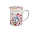 TeaLogic Tasse Fiona Katzen XL Teetasse mit Sieb und Deckel 0,5L Porzellan, 1-tlg., 3-tlg.
