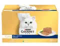 PURINA GOURMET Gold Mousse Nassfutter mit Huhn, Thunfisch, Pute Katzen 48x85g
