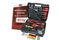 FAMEX Werkzeugset 144-50 Werkzeugkoffer bestückt, (Werkzeugkasten, 89-tlg., Werkzeugkiste), Werkzeug Satz, CV Stahl, Auto