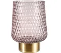 Pauleen Deko Tisch Lampe Leuchte SPARKLING GLAMOUR Metall Glas taupe 16x21 cm