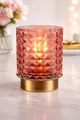 Pauleen Deko Tisch Lampe Leuchte Glamour Metall Glas Gold 15 x 11 cm
