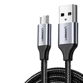 UGREEN Geflochtenes Micro-USB & USB-A Daten- und Ladekabel, 1 Meter, Schwarz
