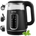 Ecosa Edelstahl Glas Wasserkocher mit Temperaturwahl LED Display Water Kettle