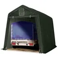 TOOLPORT Zeltgarage 2,4 x 3,6 m Premium Carport PE 600 N Plane Unterstand Lagerzelt Garage in grün