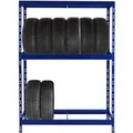 PROREGAL Reifenregal Tiger mit Fachboden HxBxT 180 x 130 x 50 cm bis zu 12 Reifen auf 2 Ebenen Blau