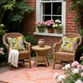 Kissenbezug 45x45cm Rosa Atmungsaktiv Dekorativ für Garten Sofakissen 4er Set