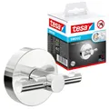 tesa SMOOZ Doppelter Bademantelhaken, verchromt, selbstklebend Handtuchhalter + Handtuchhaken