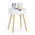 Nachttisch weiß Nachtkommode modern Nachtschrank klein MDF 5,3 kg 1 Schublade