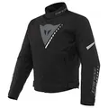 Dainese - Veloce D-Dry Jacket, 4 Jahreszeiten Motorradjacke Herren, Atmungsaktiv und Regenfest, mit Herausnehmbarem Thermofutter, Motorrad Jacke Leicht und Bequem,46 Schwarz/Grau/Weiß