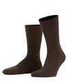FALKE Wandersocken Crew Walkie Light (klimaregulierende Merinowolle) dunkelbraun