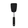 OXO Good Grips flexibler Pfannenwender – spülmaschinenfester Pfannenheber aus Edelstahl und Silikon zum einfachen Wenden von Spiegeleiern, Burger-Patties und mehr – schwarz