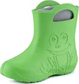 Ladeheid Eva Kinder Jungen Mädchen Gummistiefel Regenschuhe gefüttert LA-CA-03 (Grün/Grau, 28/29 EU)