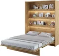 Wandklappbett Bed Concept 160x200 Schrankbett Vertikal Wandbett Gästebett Eiche Artisan