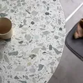Runder Tisch Premium-Terrazzo und Metall 90 Elio grün