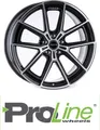 Proline PF25 forged black polished 8.5x20 ET45 - LK5/112 ML57.1 Alufelge schwarz