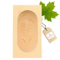 HOFMEISTER® Butterform, für 125 g Butter, 14 cm, Enzian, handgefertigt in Deutschland, Butter-Form zum Dekorieren, eckige Sturz-Form, Butter-Model aus heimischem Ahorn-Holz