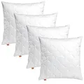 sleepling Kopfkissen 80x80 cm 4er Set, Allergiker Kissen, waschbar, Made in EU, Ökotex, großes Schlafkissen 80 x 80, Bettkissen, Pillow, 4 Stück, Komfort 100