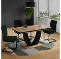 Vicco Esstisch Fenaro, Schwarz/Eiche/Eiche, 120 x 80 cm ausziehbar (1-St)